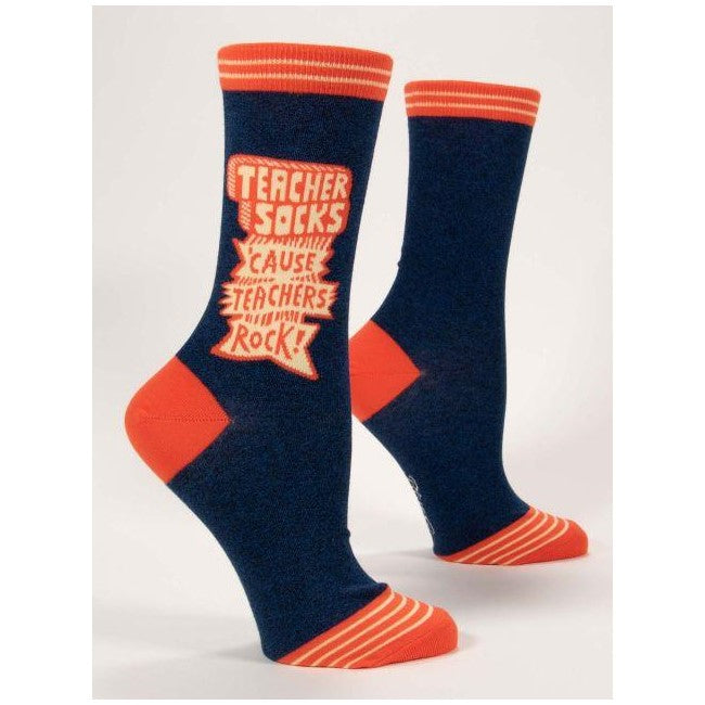 Picture of Women's Crew Socks - "Teacher's Rock"