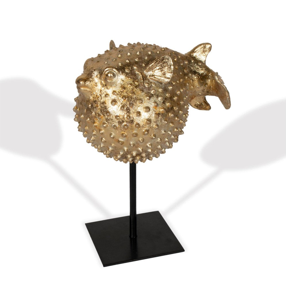 Picture of Puffer Fish Decor Gold