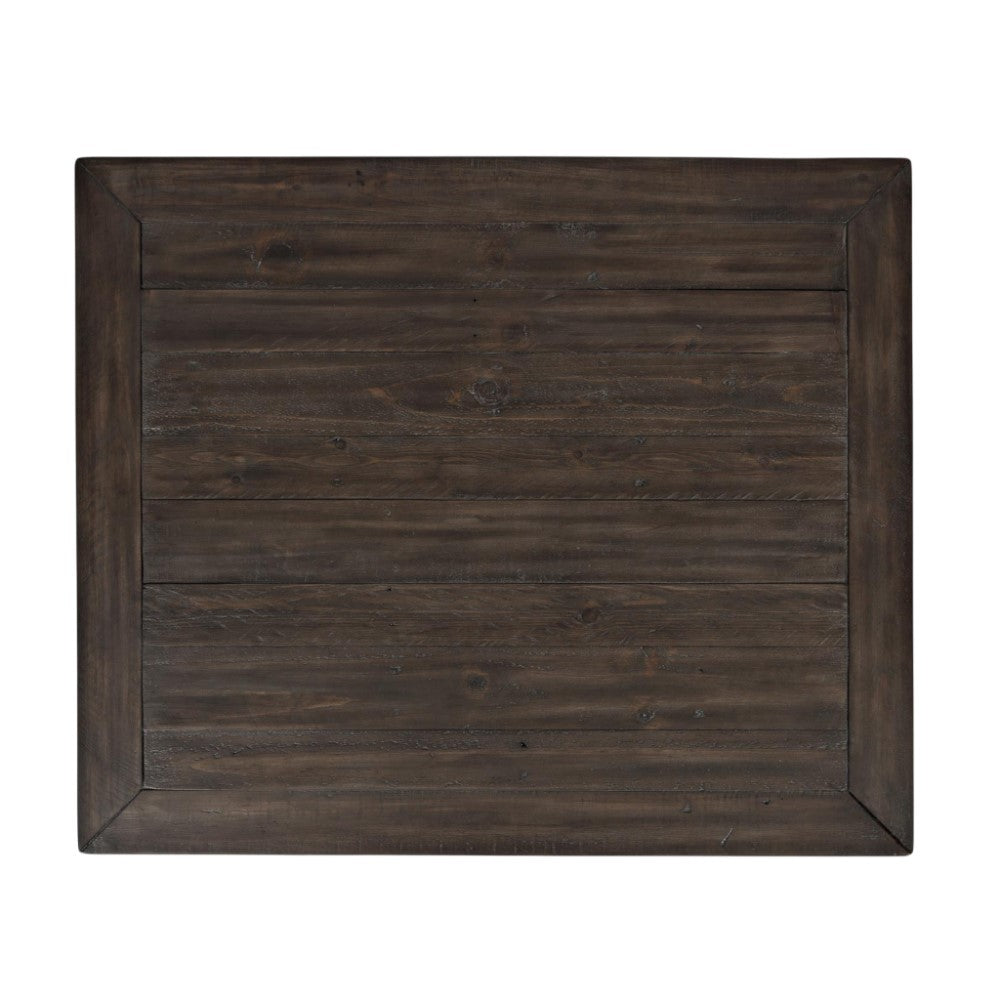 Dark wooden tabletop with visible grain texture.