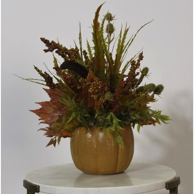 Picture of Fall arrg in concrete pumpkin