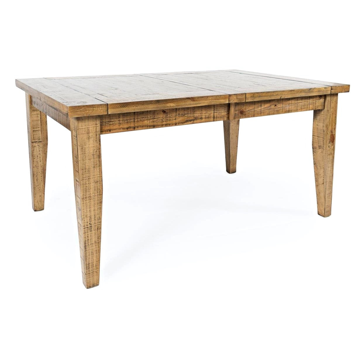 Rustic wooden table with a natural finish.