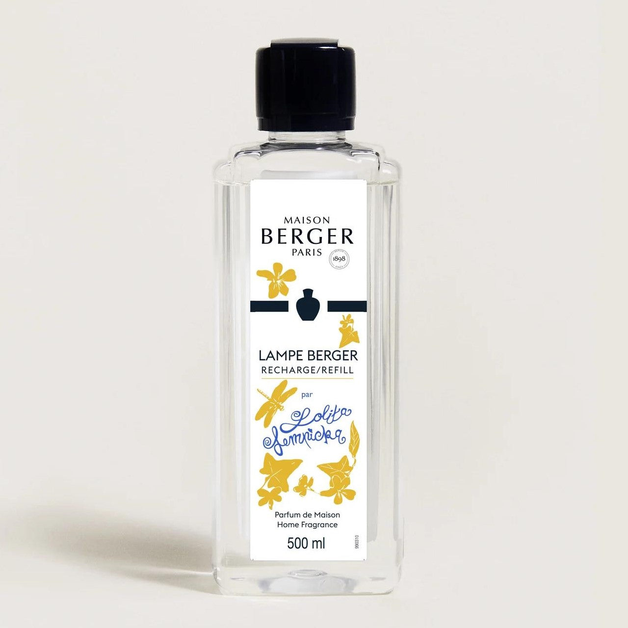 Clear bottle of Maison Berger Paris fragrance refill, 500 ml.