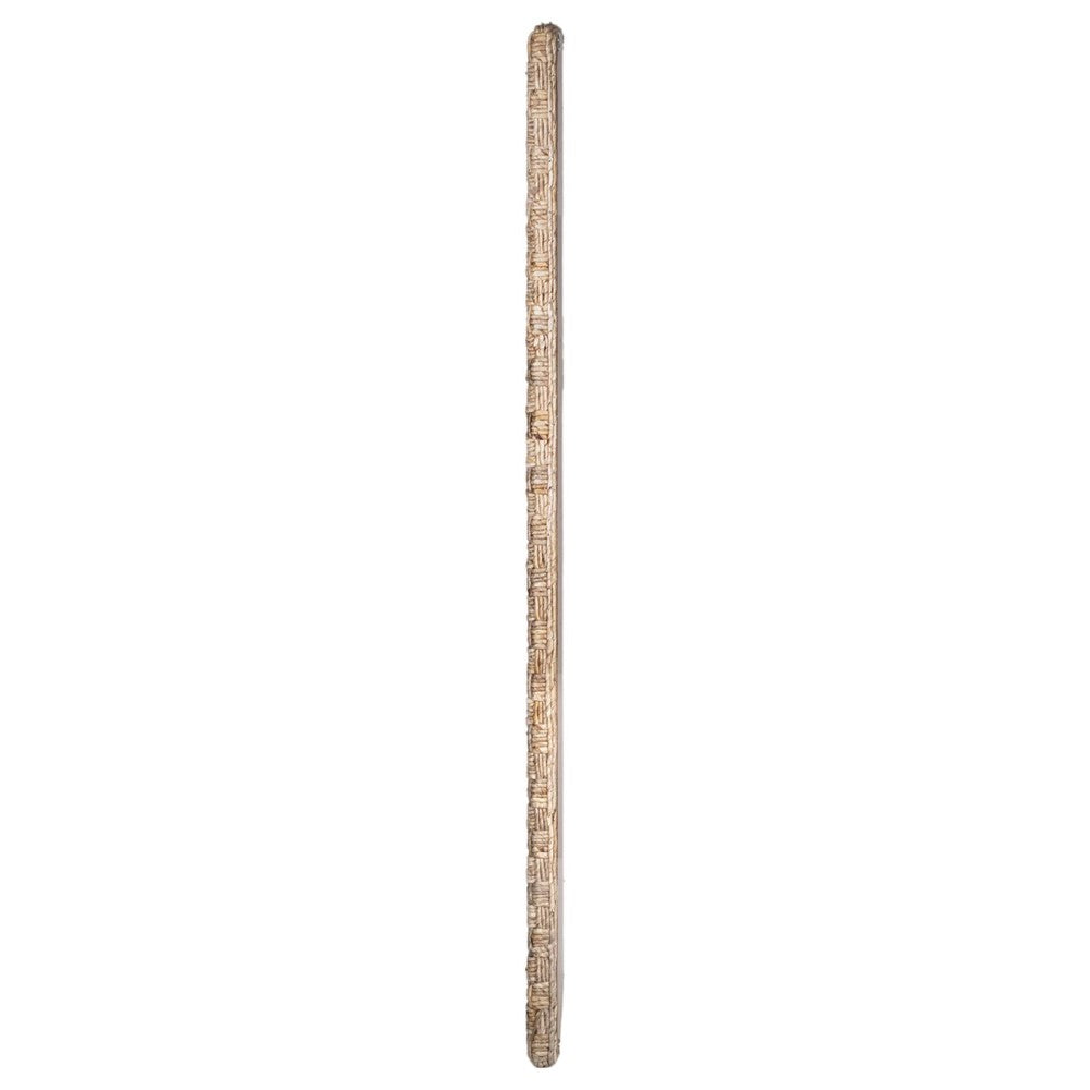 Thin, tall textured object on a white background.
