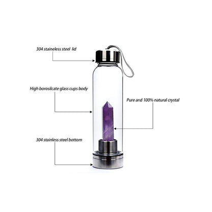 Pure Essence Natural Stone Infused Water In Glass Bottle Vista Shops