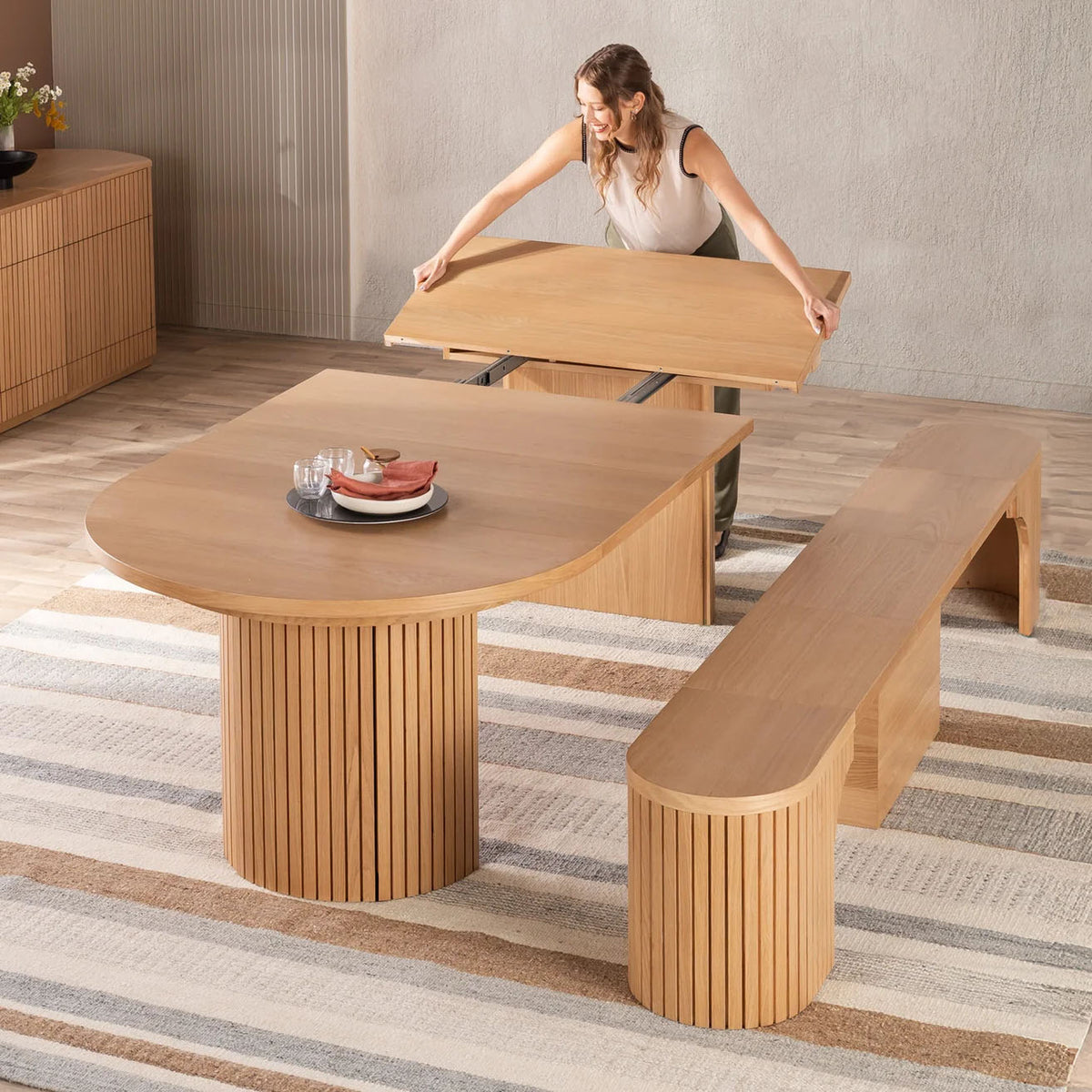 Transformer Table Round Dining Set