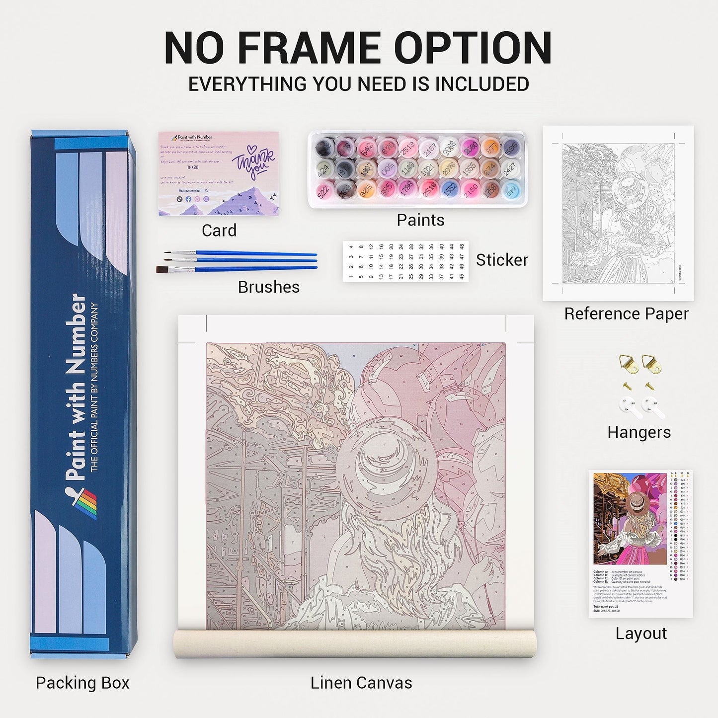 A Black and Blue Cat Paint By Numbers Kit With No Frame