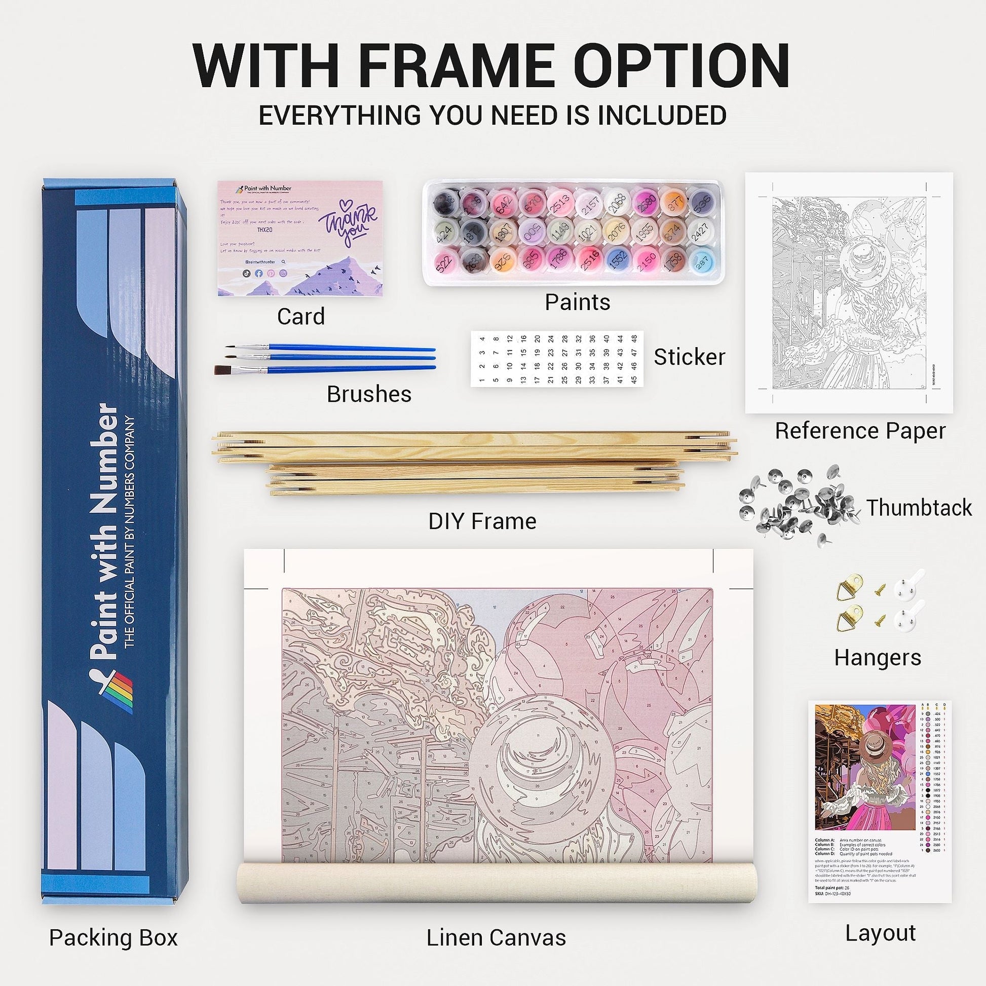 A Black and Blue Cat Paint By Numbers Kit With Frame