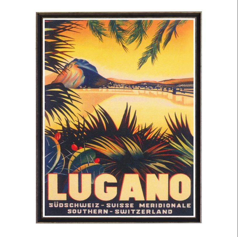 Picture of Lugano 24x30" Vintage Travel Poster