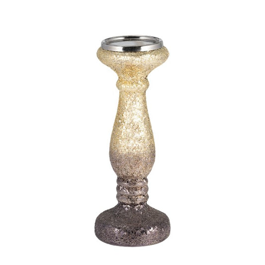 Picture of Plum Crackle Candle Holder, Short