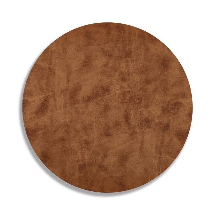 Picture of Vegan Leather Round Placemat Camel