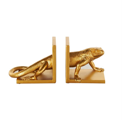 Picture of Gold Lizard Bookends