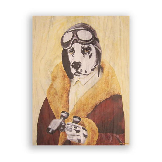 Picture of "Aviator Dalmation" Wood Block Art Print