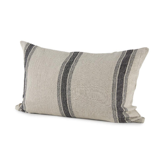 Picture of Hopper Beige & Black Striped Pillow 13"x21"