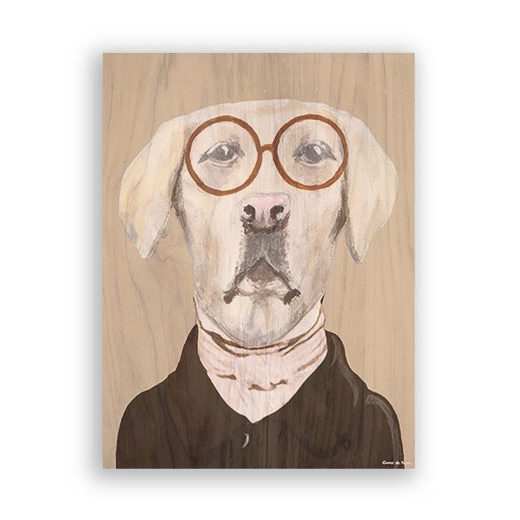 Picture of "Sophisticated Labrador" Wood Block Art Print