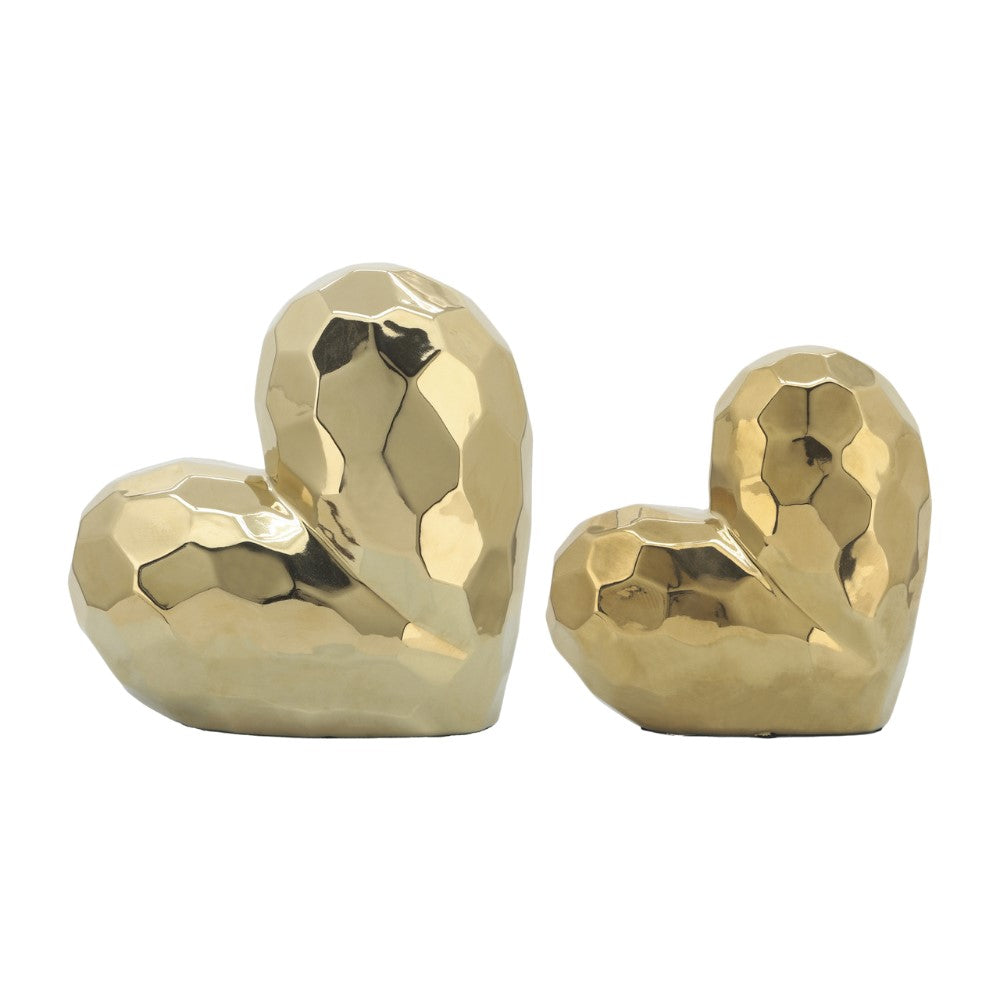 Picture of Gold Tabletop Heart Decor, Large