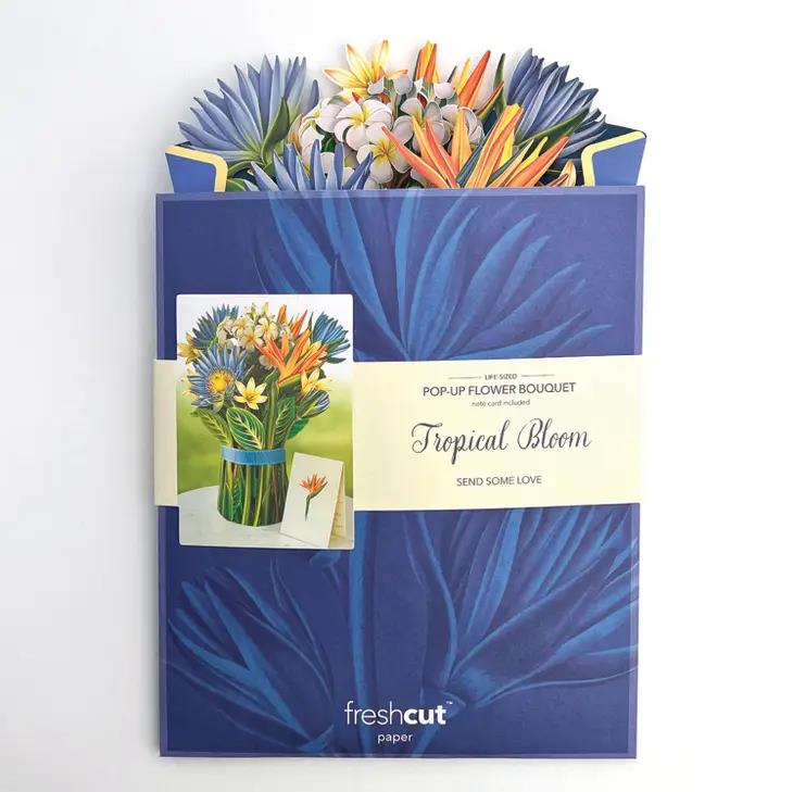 Picture of Tropical Bloom Pop-Up Bouquet Greeting Card