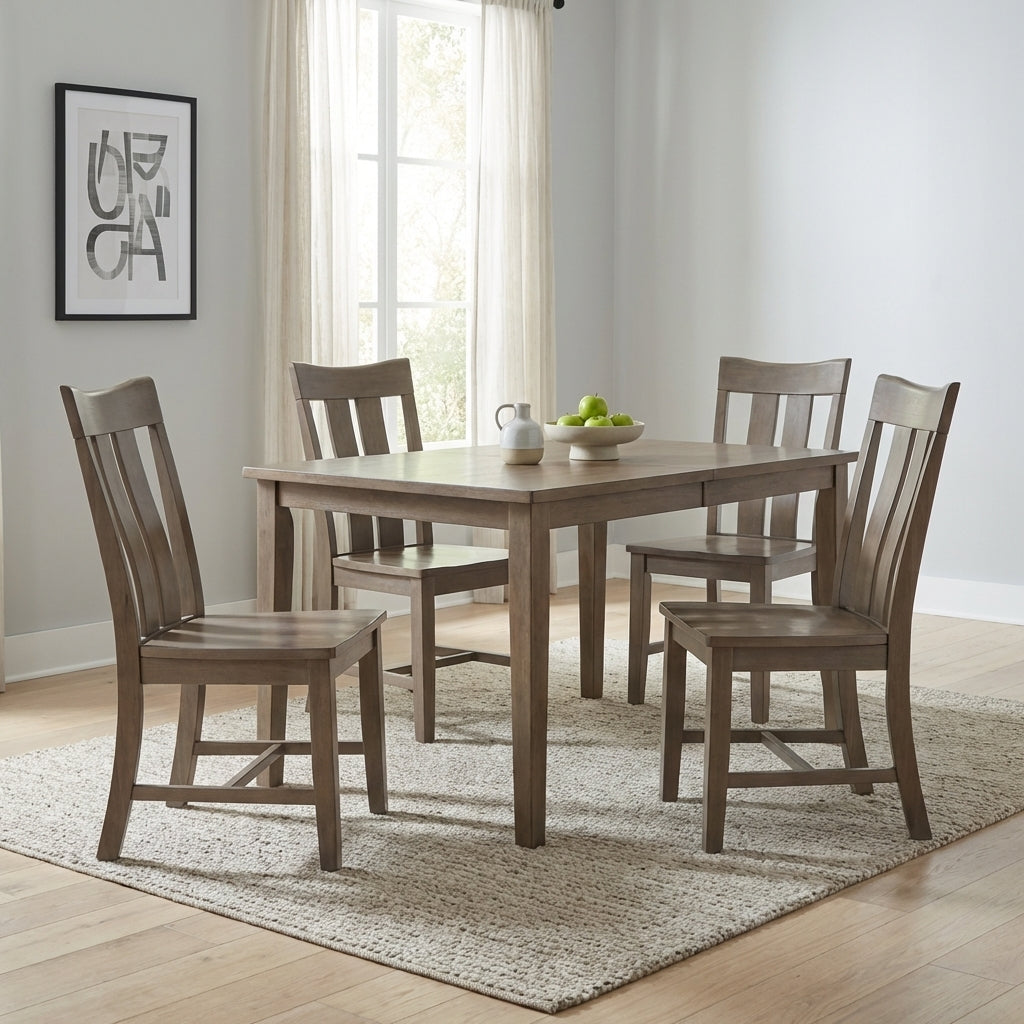 Wooden chair with a curved backrest and a simple, elegant design.