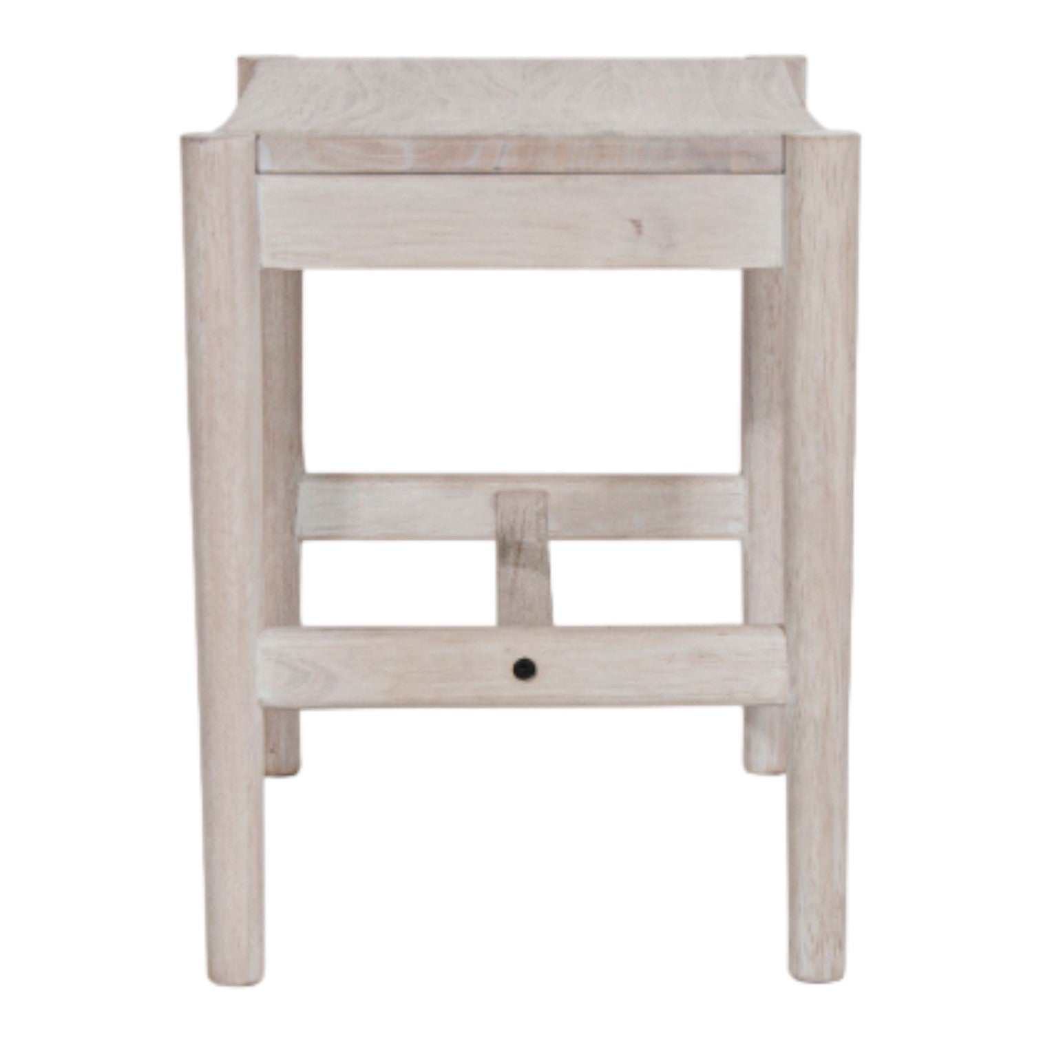 Light wooden stool with a simple, minimalist design.