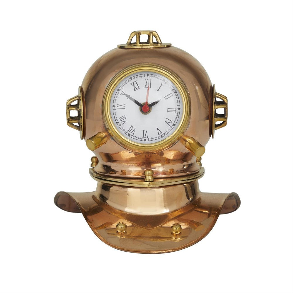 Picture of Brass Diver Helmet Table Clock, Copper