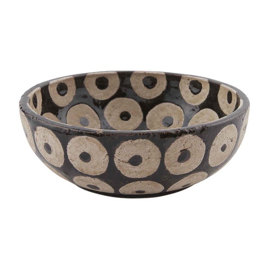 Picture of Wax Relief Dotted Black Bowl, Small