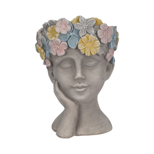 Picture of Lady with Flower Crown Planter, Large