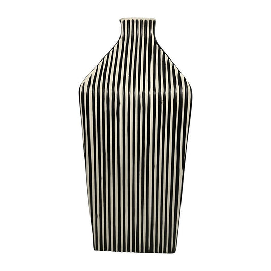 Picture of Black and White Pinstripe Vase, Large