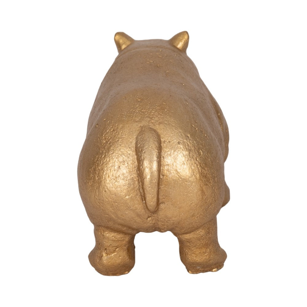 Picture of Gold Hippo Tabletop Figurine