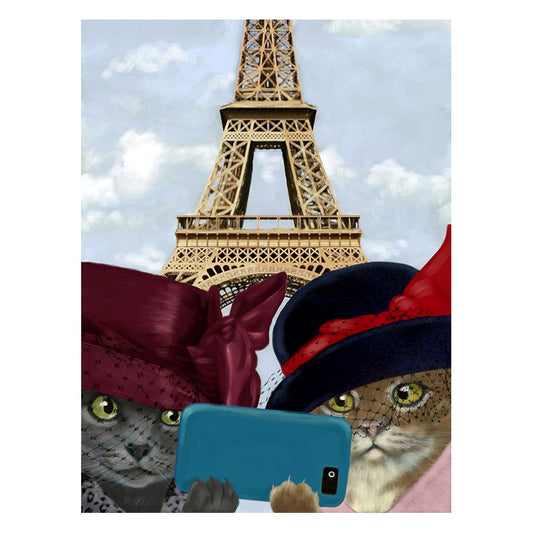Picture of "Cats in Paris" Wood Block Art Print