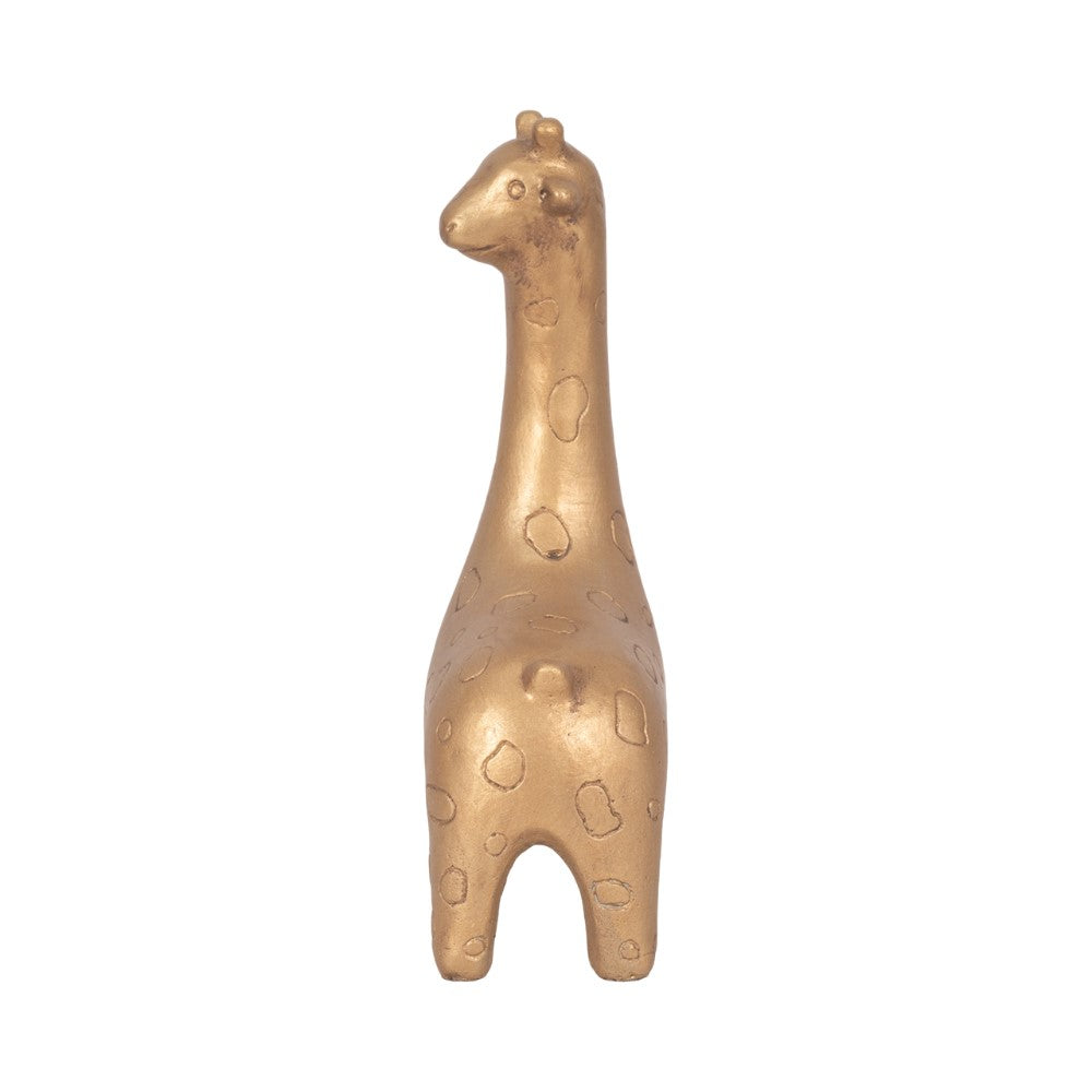 Picture of Simple Standing Gold Giraffe Figure, Large