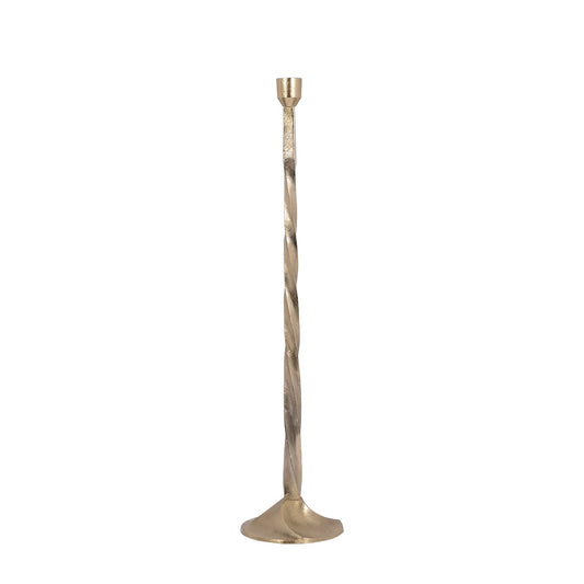 Picture of Twisted Gold Floor Taper Candle Holder, Medium