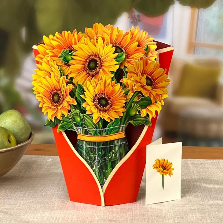 Picture of Sunflowers Pop-Up Bouquet Greeting Card