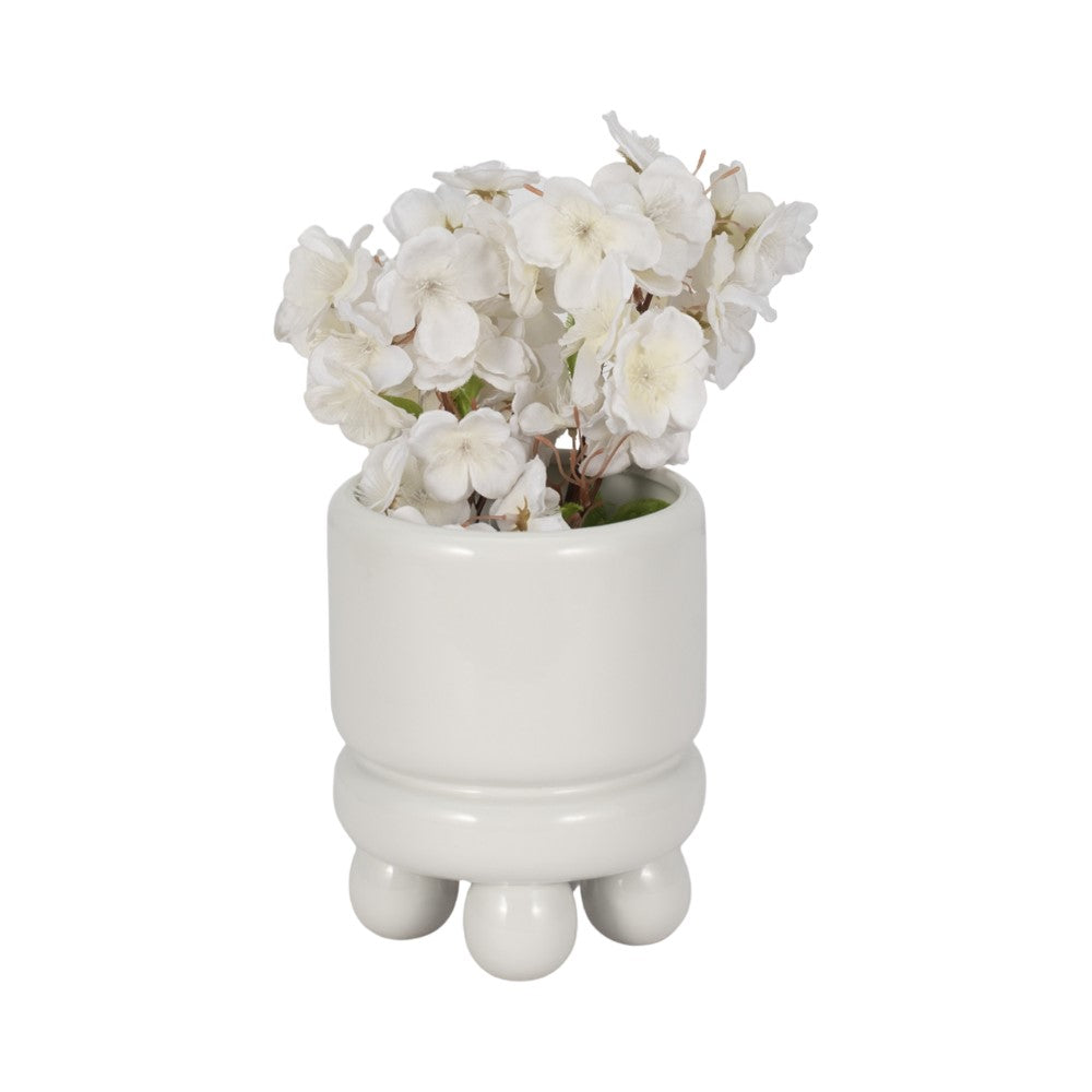 Picture of Knobby Footed Planter, White