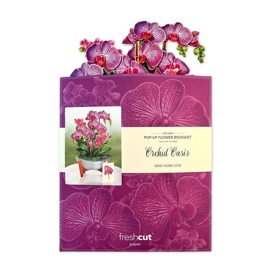 Picture of Orchid Oasis Pop-Up Bouquet Greeting Card