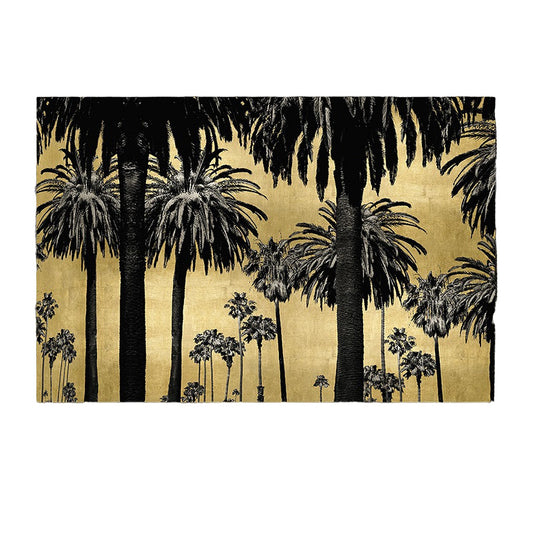 Picture of Metallic Palm Trees Tempered Glass Wall Art
