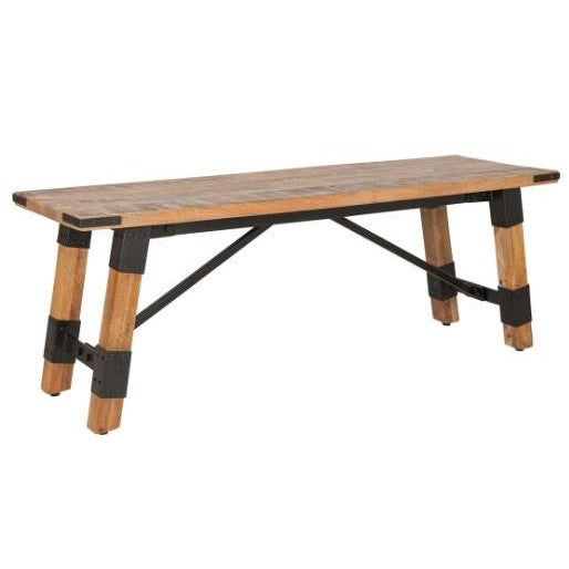 Picture of Stanely  Mango Wood & Iron Bench 51"