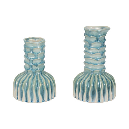 Picture of Coastal Ribbed Bud Vase, Tall