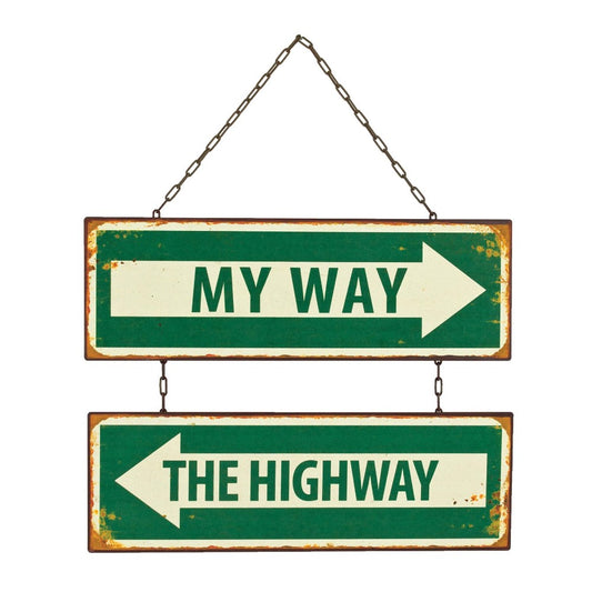 Picture of My Way Hanging Sign Wall Decor