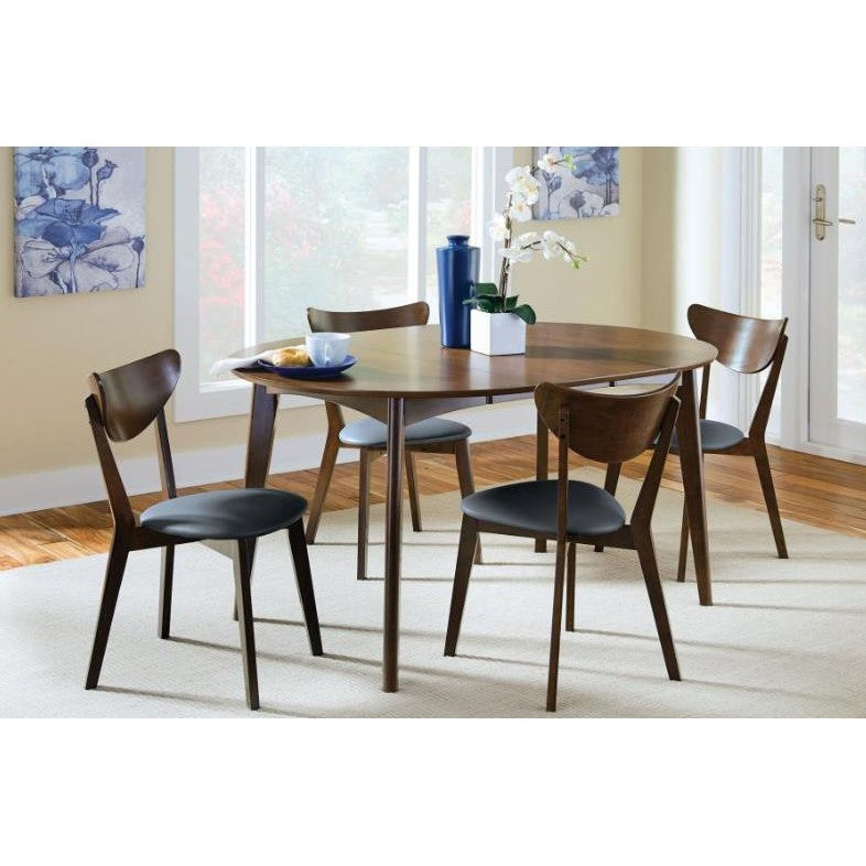 Picture of Jonah 60" 5PC Dining Table Set Dark Walnut