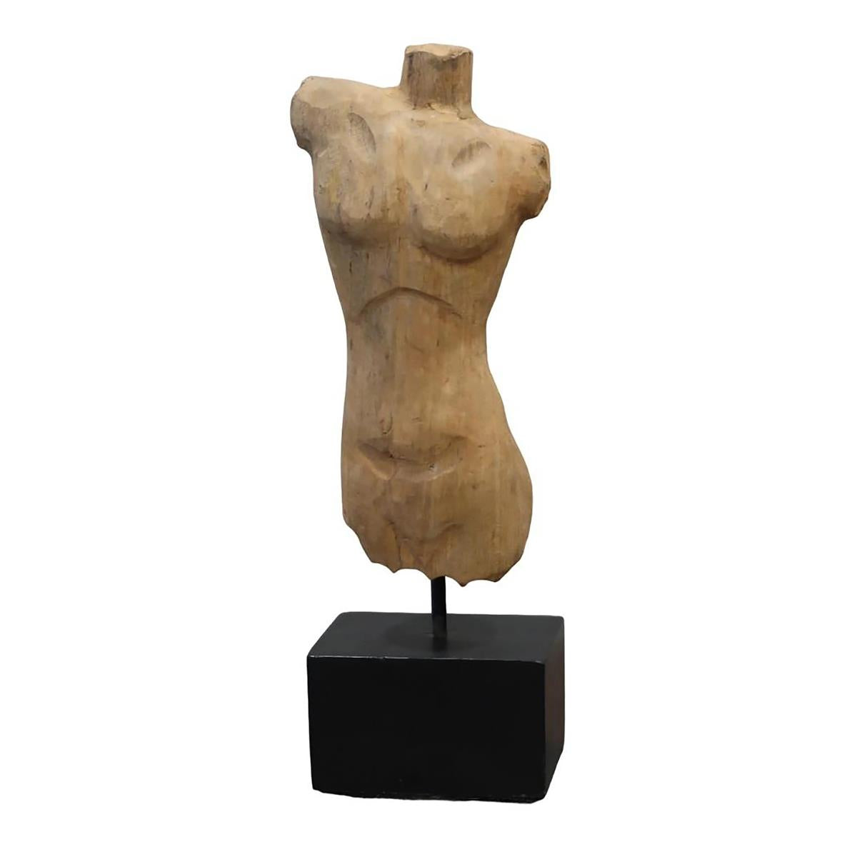 Picture of Male Bust Wood Sculpture