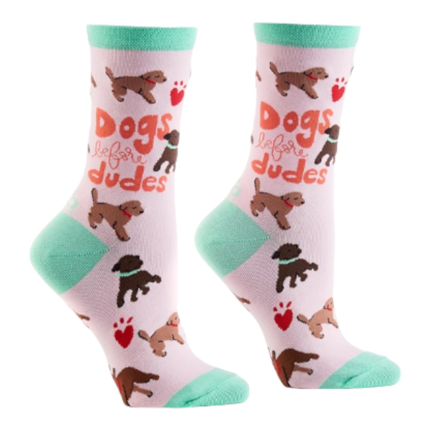 Picture of Dogs Before Dudes Women Crew Socks