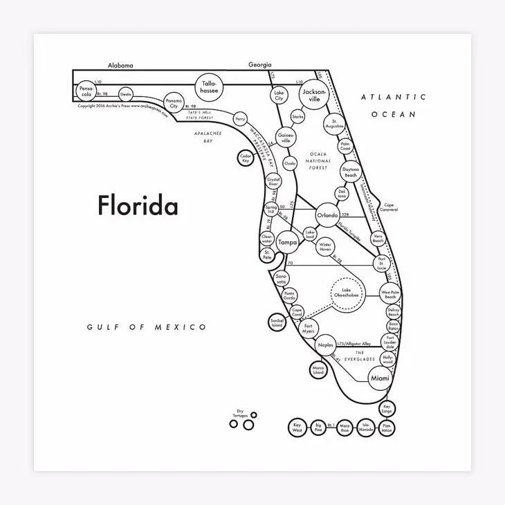 Picture of Florida Map Print