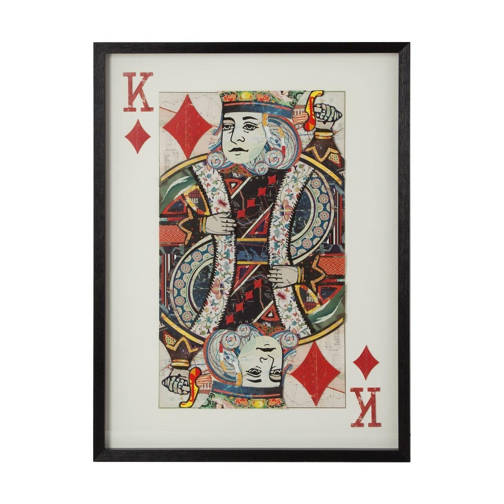 Picture of King of Diamonds Paper Collage Wall Art