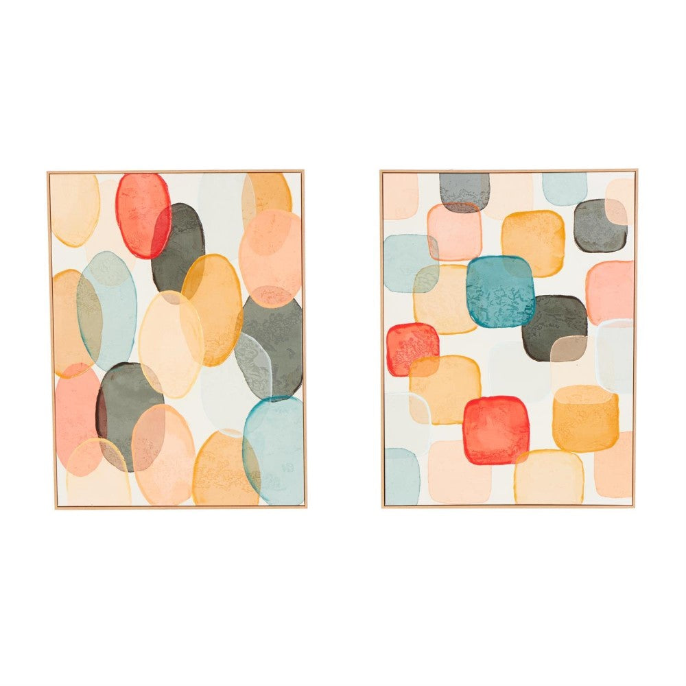 Picture of Abstract Geo Shapes Framed Wall Art, Set of 2