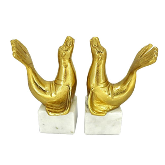 Picture of Sea Lion Bookends, Gold