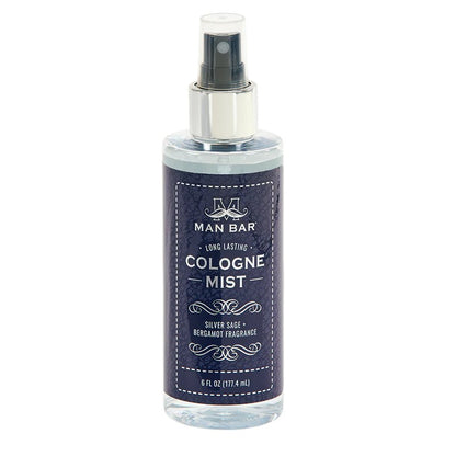 Cologne mist bottle with silver sage and bergamot fragrance.