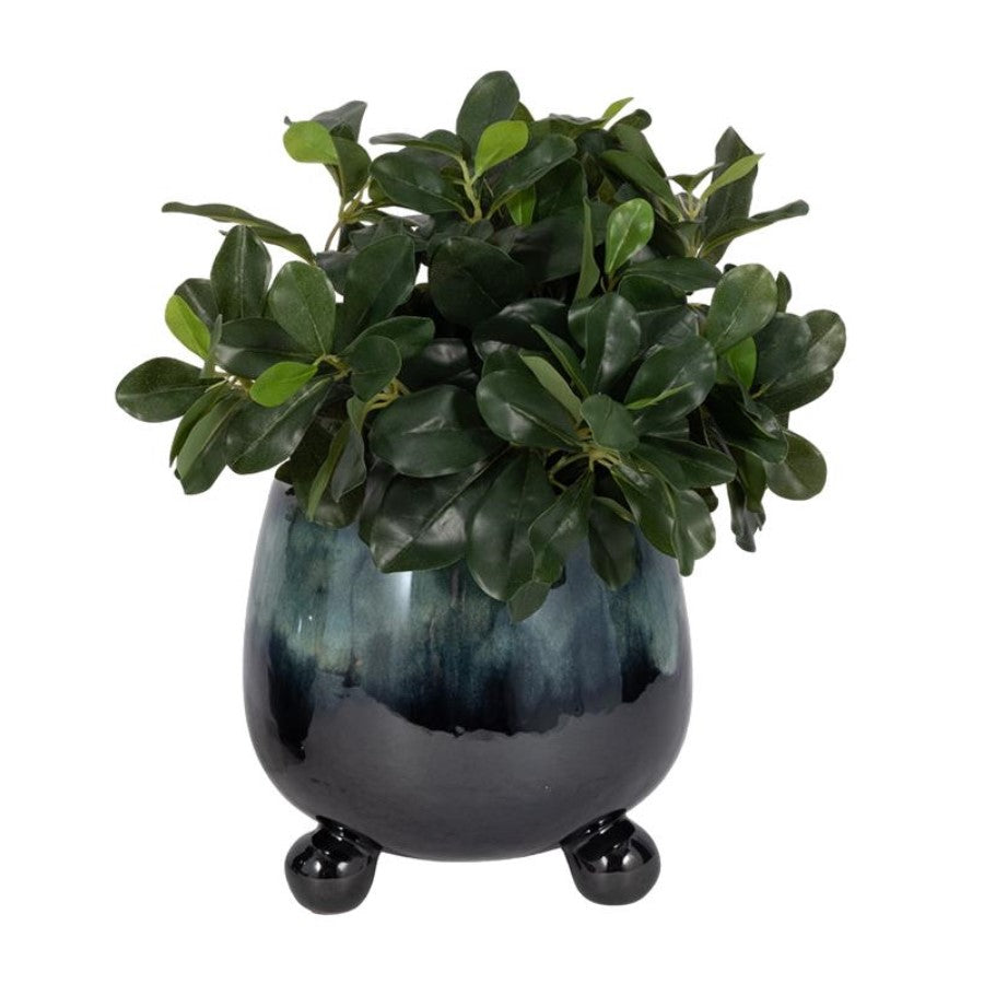 Picture of Knobby Feet Blue Glaze Planter, Large