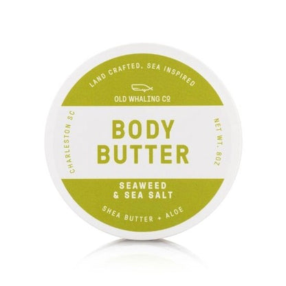Round container of seaweed & sea salt body butter, 8oz.