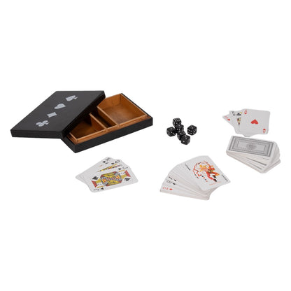 Picture of Playing Cards and Dice Box, Black