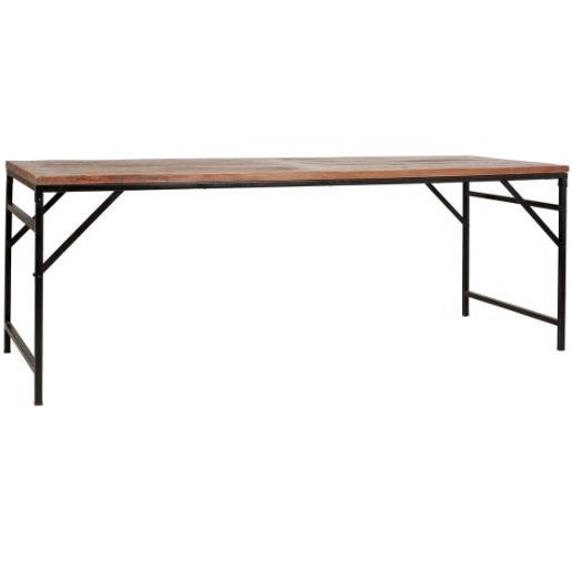 Picture of Barnes Wood & Iron Dining Table 85"