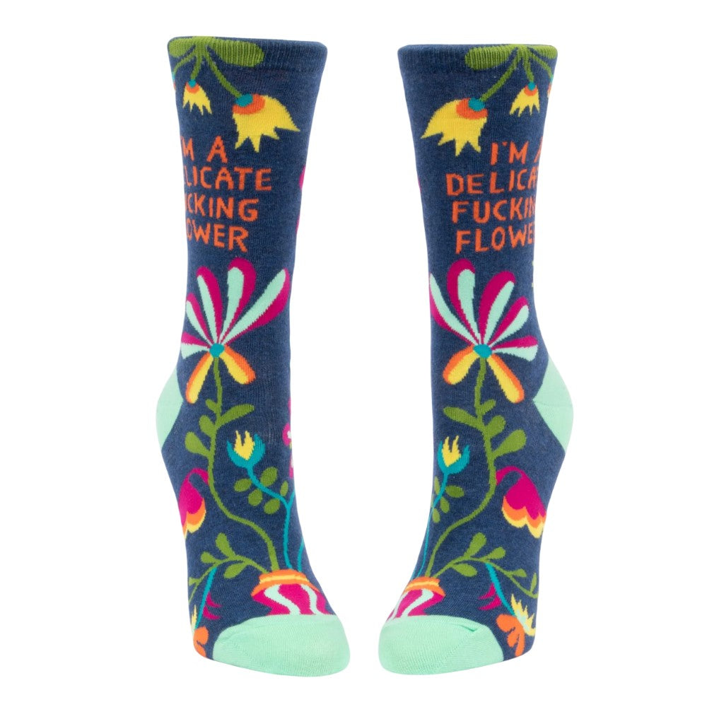 Picture of Women's Crew Socks - "Delicate F*cking Flower"